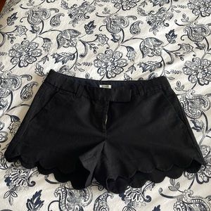 Black Jcrew scallop shorts 4